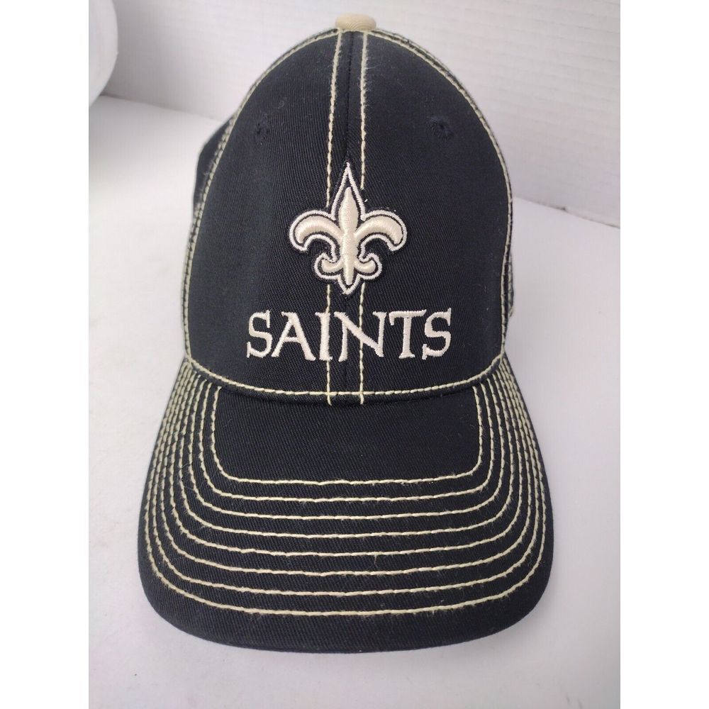 Team Apparel "New Orleans Saints" Trucker Hat Cap Youth Embroidered Black